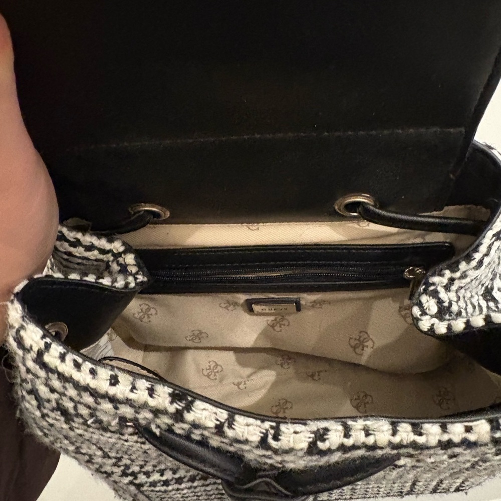 GUESS Monochrome Houndstooth Backpack - Picture 5 of 5